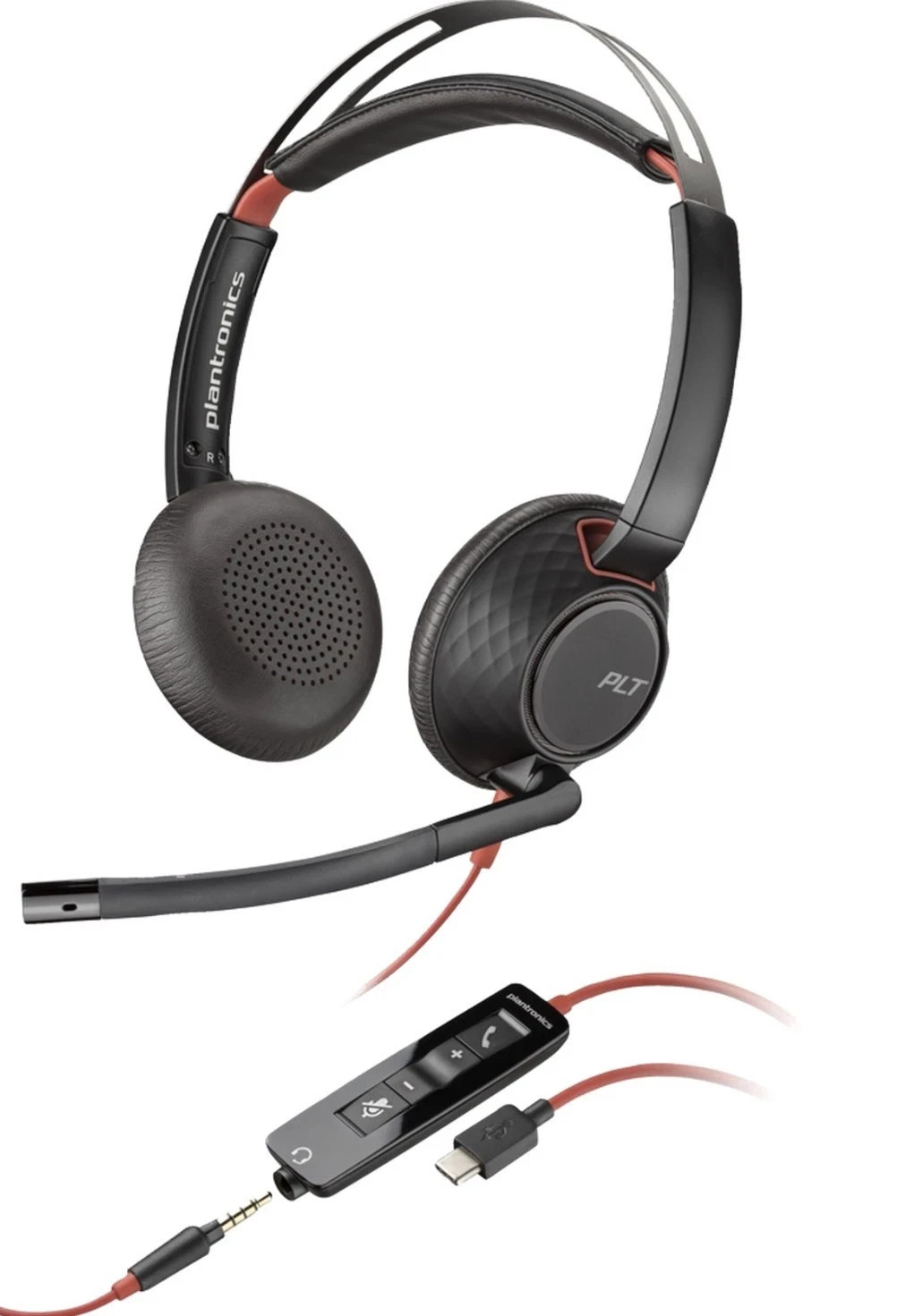 Poly Blackwire 5220 USB-C micro-casque haut de gamme en similicuir ultra-confort