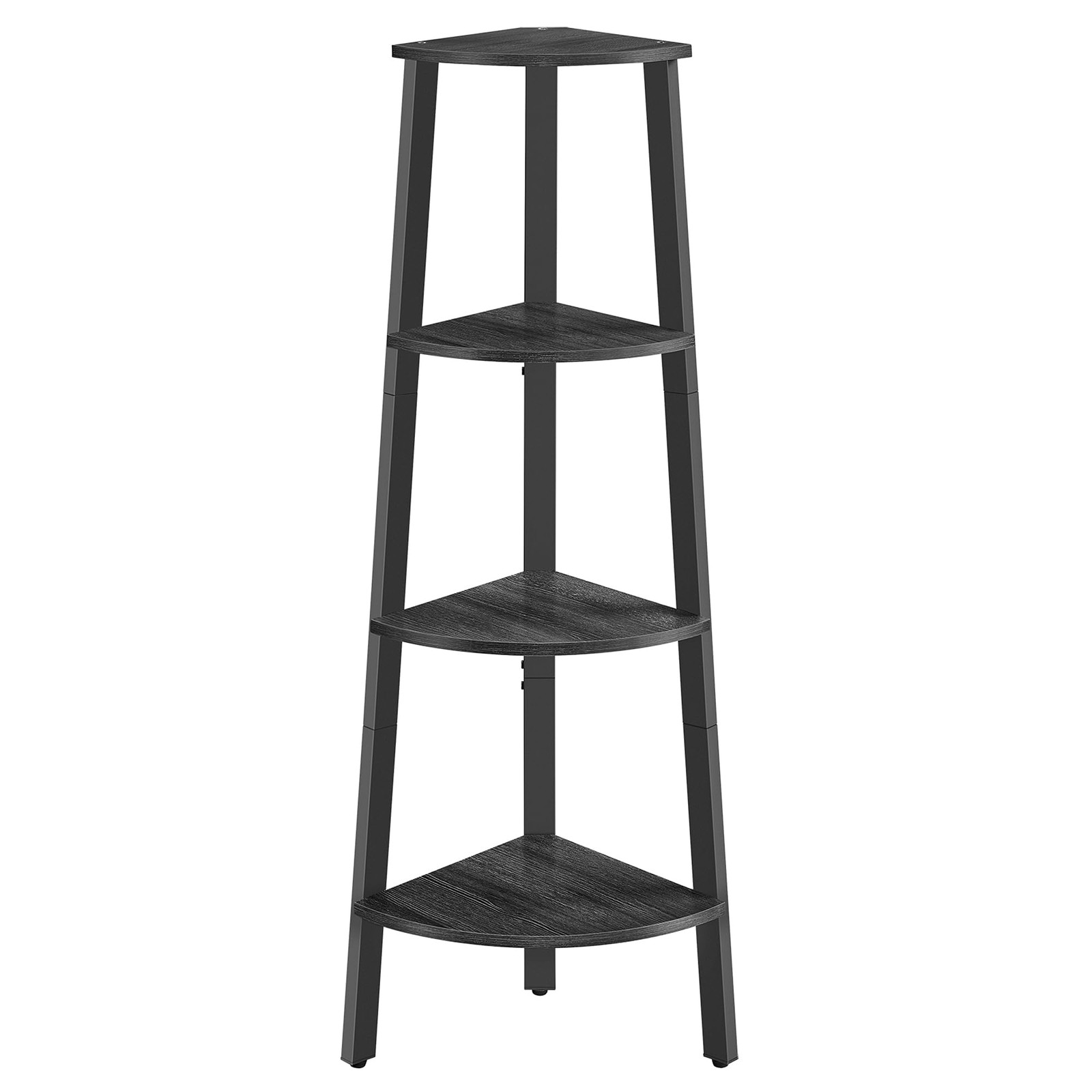 Corner Shelf Stand, 4-Tier Corner Bookshelf, Industrial Ladder Shelf, Plant S