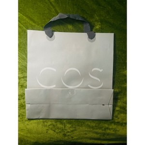 COS Large Shopping Bag Gray Logo Reusable Retail Tote