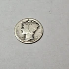 1917-D Denver Mint Silver Mercury Dime (AG) About Good Partial Mint Mark Remnant