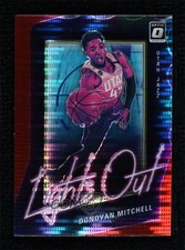2020 Panini Donruss Optic Lights Out Red Pulsar Prizm Donovan Mitchell #6 0a25