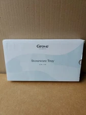 Grove Collaborative White Ceramic Sink Side Stoneware Tray 10" x 5" Holder NEW