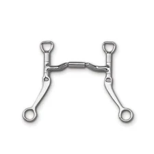 Myler MB 36 Curb Bit: Sweet Iron Forward Tilt Ported Barrel - 5.5” Mouth