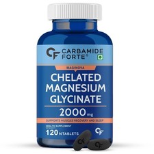 Carbamide Forte Chelated Magnesium Glycinate Supplement 2000mg - 60 Veg Tablets 0.16 per thousand milligrams