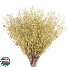 KI Store Gold Christmas Tree Picks Sprays Set of 20 Glittered Twigs Decor for