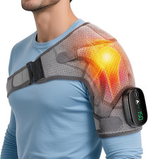Heated Shoulder Wrap with Massage, Shoulder Heating Pad for Rotator Cuff Frozen