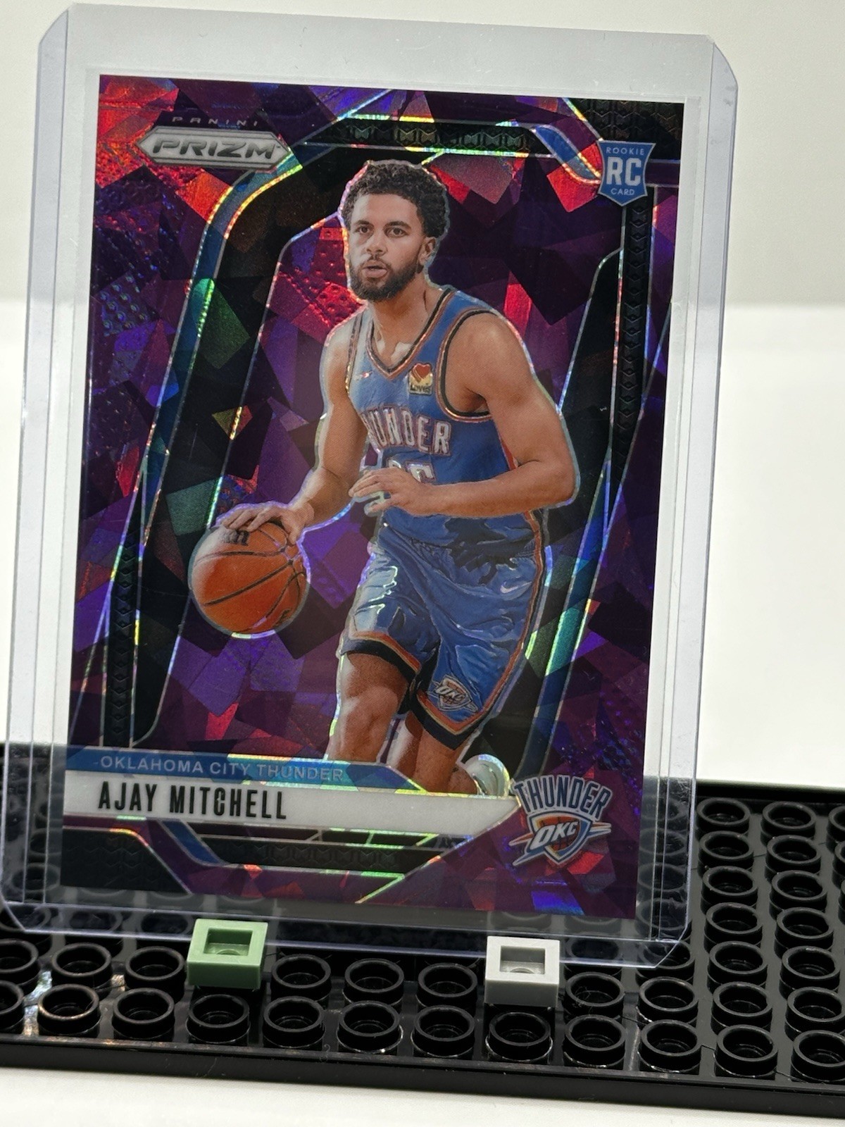 2024-25 Panini Prizm Ajay Mitchell #226 Purple Ice Prizm /149 (RC)
