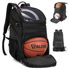 Basketball Bag Backpack with Ball Holder Multi-Sport Backpack for Soccer Voll...