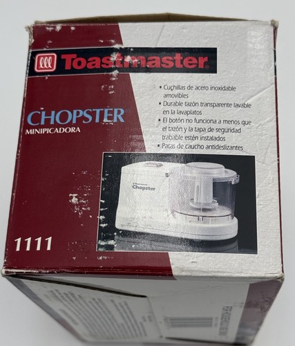 NEW Toastmaster Chopster 1111 Personal Food Processor w/ Orig Box - Picture 4 of 5