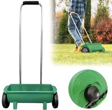 Hand-Push Seed Spreader Walk behind Drop Spreader 12L Broadcast Fertilizer...