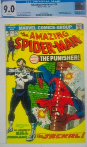 Gerry Conway Roy Thomas Signed Amazing Spider-Man #129 1st Punisher AUTO CGC 9.0