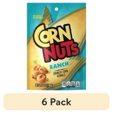 (6 pack) Ranch Crunchy Corn Kernels Flavored Nuts Snack, Shelf-Stable, 7 oz