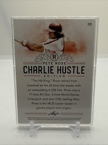 2020 Leaf Baseball Pete Rose “Charlie Hustle Edition” Complete 10 Card Set - Picture 3 of 3