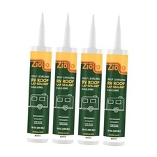RV Roof Lap Sealant - Self-Leveling EPDM Caulk for Rubber 4 - 10 oz Tube White