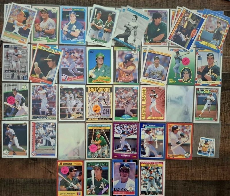 Jose Canseco 47 Card Lot