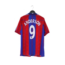 1997/98 ANDERSON #9 Barcelona Vintage Kappa Player Spec Home Football Shirt (XL)