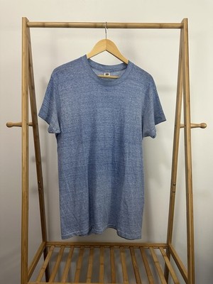 VTG 70s Hanes Gradient Faded Paper Thin Burnout Worn Blue Blank T-Shirt Size XL