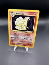 Ninetales 12/102 - Rare Holo 1999 Base Set Pokemon Card- CORNER CREASE