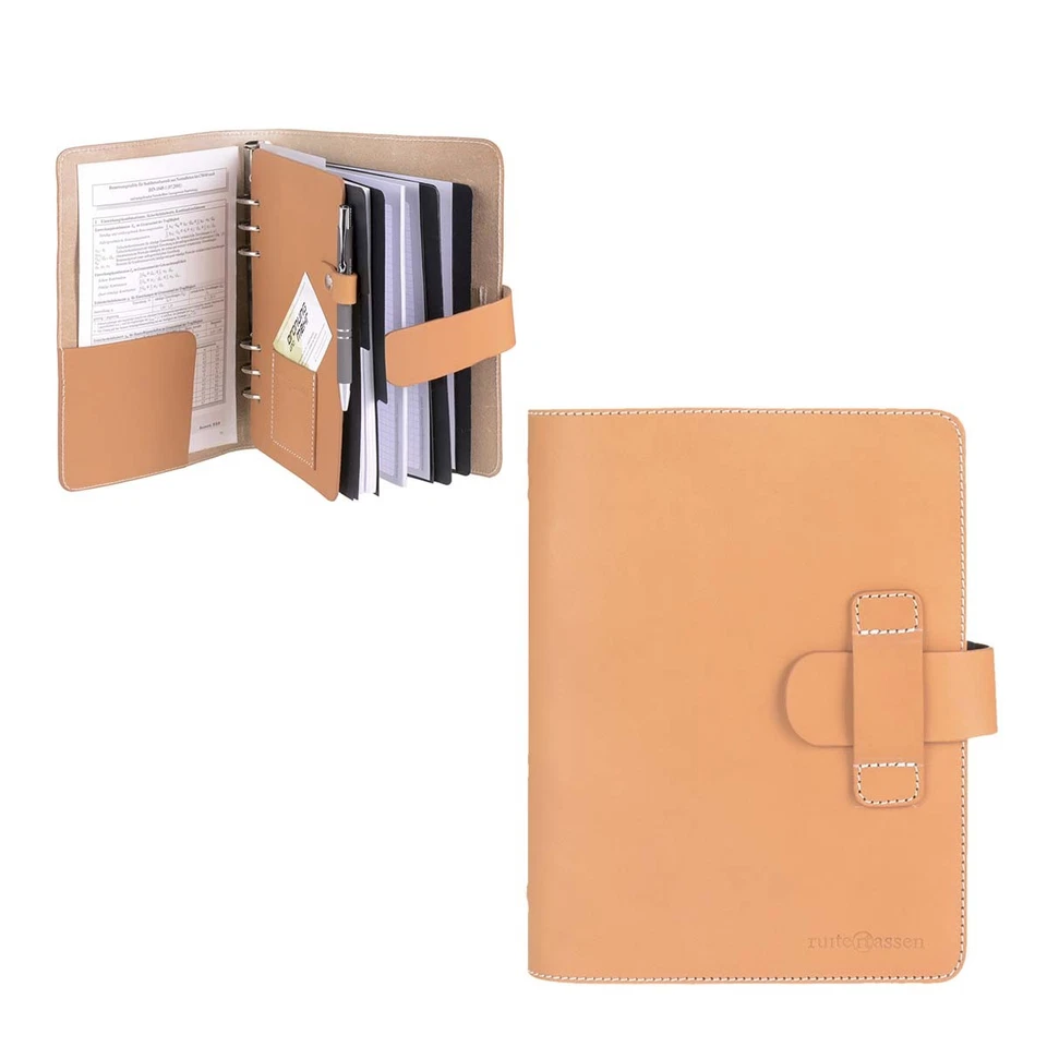 Ruitertassen Terminplaner A5 Leder natur hell Terminkalender 2024 + 2025