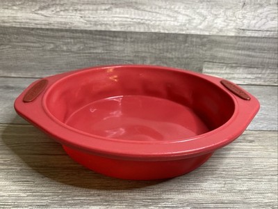 Technique Red Silicone Collapsible Round Cake Pan 9 inch Baking Dish Space Save