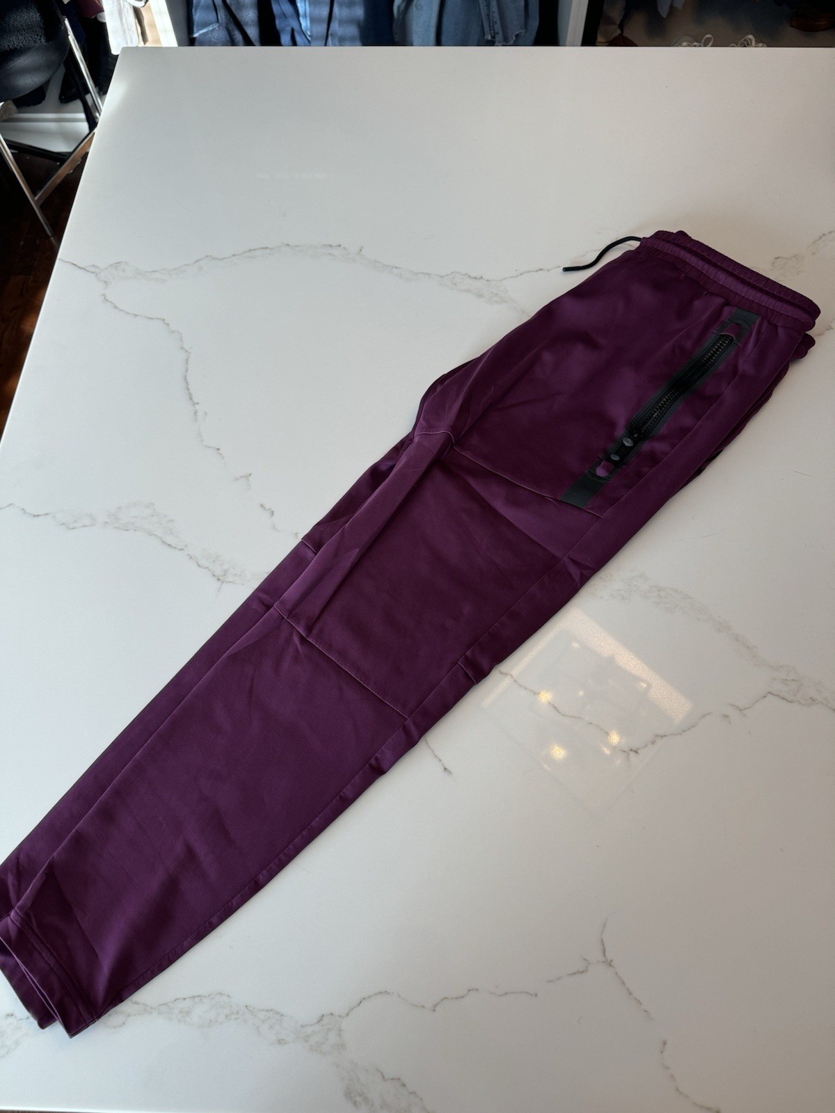 Purple Unisex  Pants Bottoms Solid Pattern Size M… - image 2