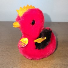 Steiff Cosy Bibi Red Chick Chicken Vintage Plush 4" HTF Rare
