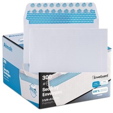 Aimoh 300#6 3/4 Security Tinted Self-Seal Envelopes - No 300 Ct., White
