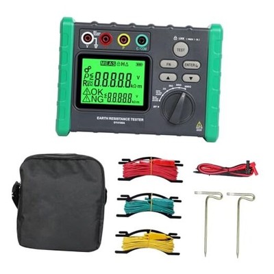 Upgraded Earth Resistance Tester 0.03-2000Ω Digital Earth Ground Resistance 