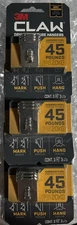 3M CLAW™ Drywall Picture Hanger holds 45 lbs Mark Push And Hang 3 Per Pack X3