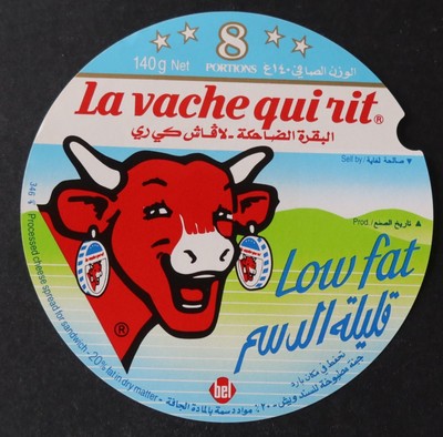 Käseetikett VACHE QUI RIT 346 arabisch Rabier VQR 430