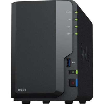 Synology DiskStation DS223 2-Bay NAS Enclosure, Realtek RTD1619B CPU, Diskless