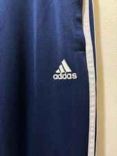 Adidas Women  s Navy Blue Clima Cool Pants 3 Stripes Zippered Pockets and Legs