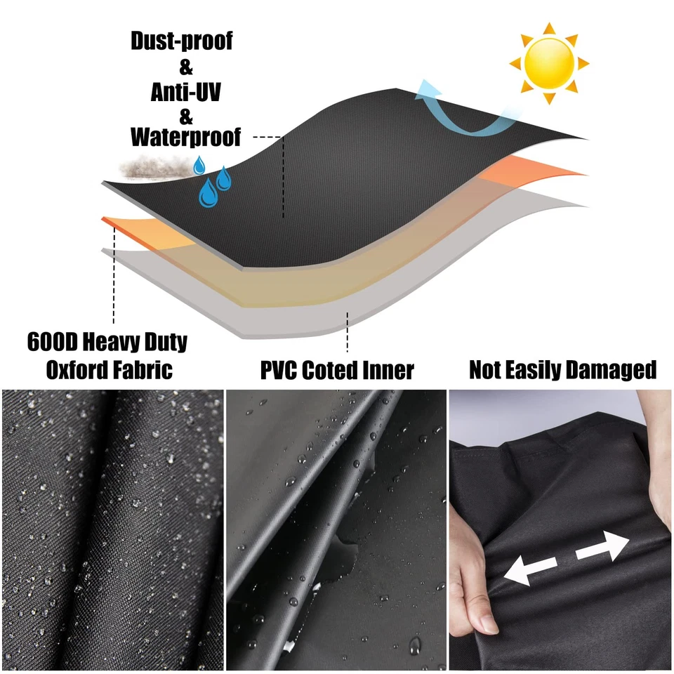 Mobile TV Stand Cover for 45-60 Inch Mobile TV Cart, Waterproof Outdoor TV Cover - Image 4 of 4