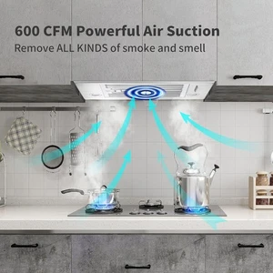 Range Hood Insert Construit dans le hotte de cuisine 600CFM, Découpés/sans objet 24 de pouce