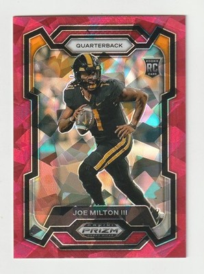 2024 Panini Prizm Draft Picks Red Ice #157 Joe Milton RC