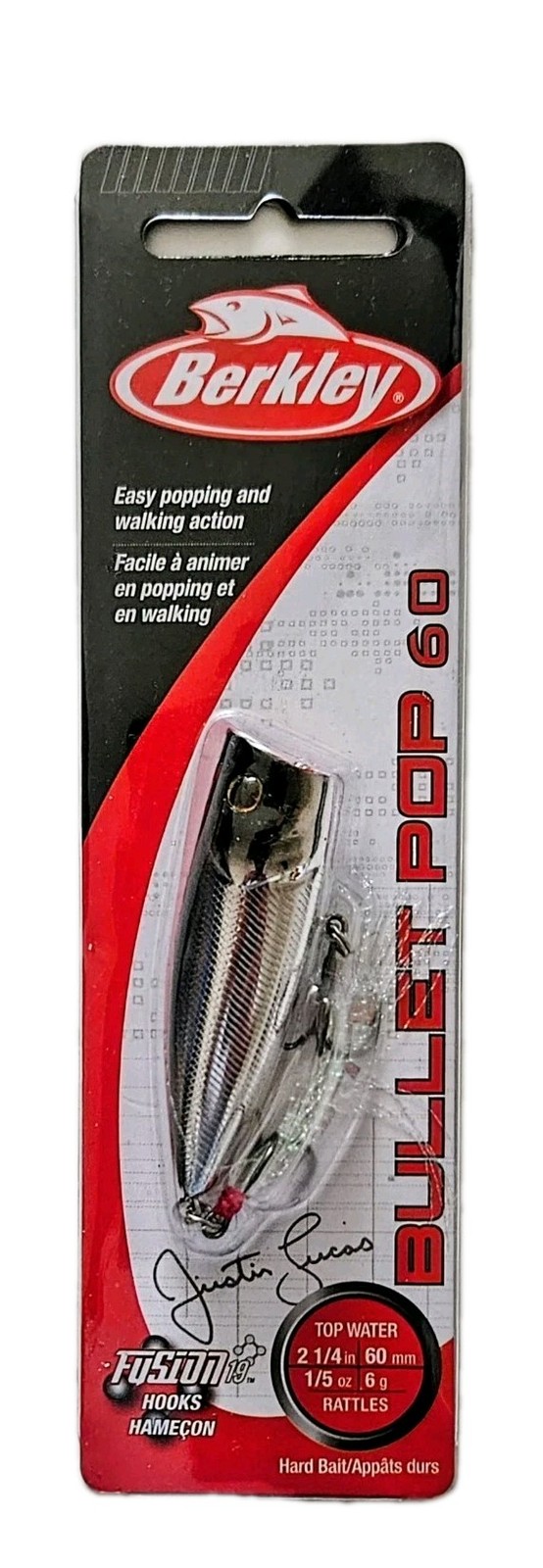 (Set of 5) Berkley Bullet Pop 60 Topwater Poppers 1/5 oz, 2-1/4" 5 Colors In Set - Image 8