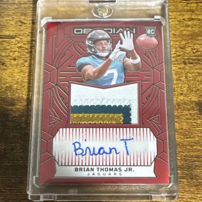 Panini 2024 Obsidian Brian Thomas Jr. Jaguars Rookie Auto Patch RJJ-BTJ 15/50