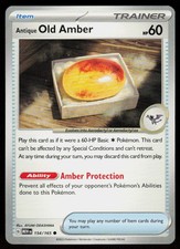 Antique Old Amber 154/165 Common 151 Pokemon Near Mint