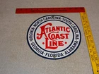 VINTAGE ATLANTIC COAST LINE RAILROAD 9" PORCELAIN METAL TRAIN, GASOLINE OIL SIGN
