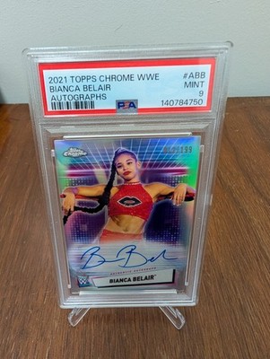 2021 Topps Chrome Smackdown Autograph Bianca Belair 12/199 PSA 9 #ABB