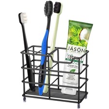 304 Stainless Steel Bathroom Toothbrush Holder Toothpaste Holder Stand Bathro...