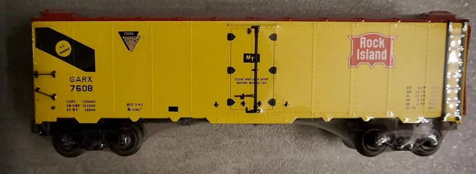 K-LINE TRAINS K-7608 ROCK ISLAND REEFER FREIGHT CAR - 0/027- NEW - Image 4 of 4