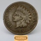 1907 Indian Head One Cent, Partial Liberty -  #C27254NQ