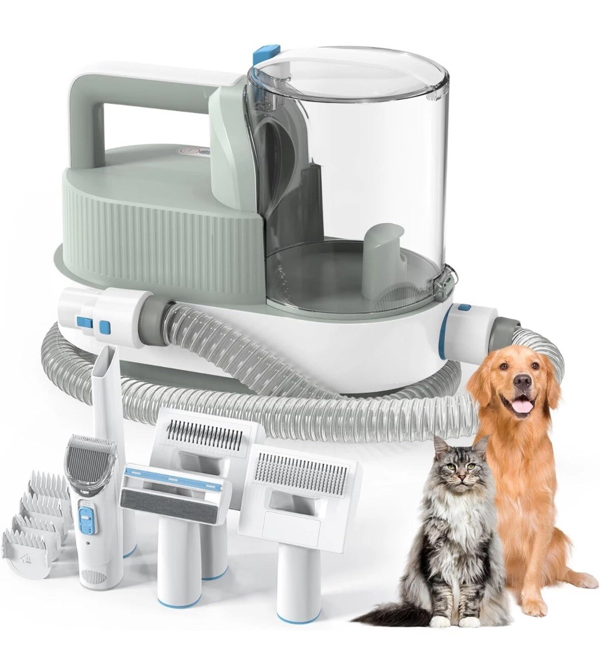 Pet Grooming Vacuum Kit Shedding Clipper Brush Tool