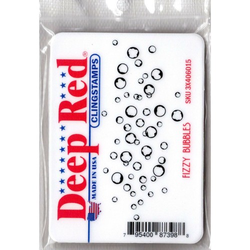 Tiefrote Briefmarken Fizzy Bubbles Gummi Klebestempel - Bild 2 von 6
