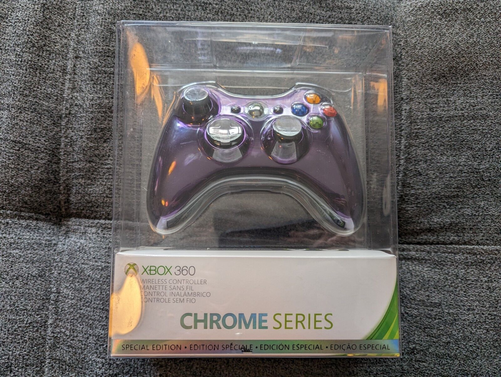 New - OEM Microsoft Xbox 360 Controller - Chrome Series Purple