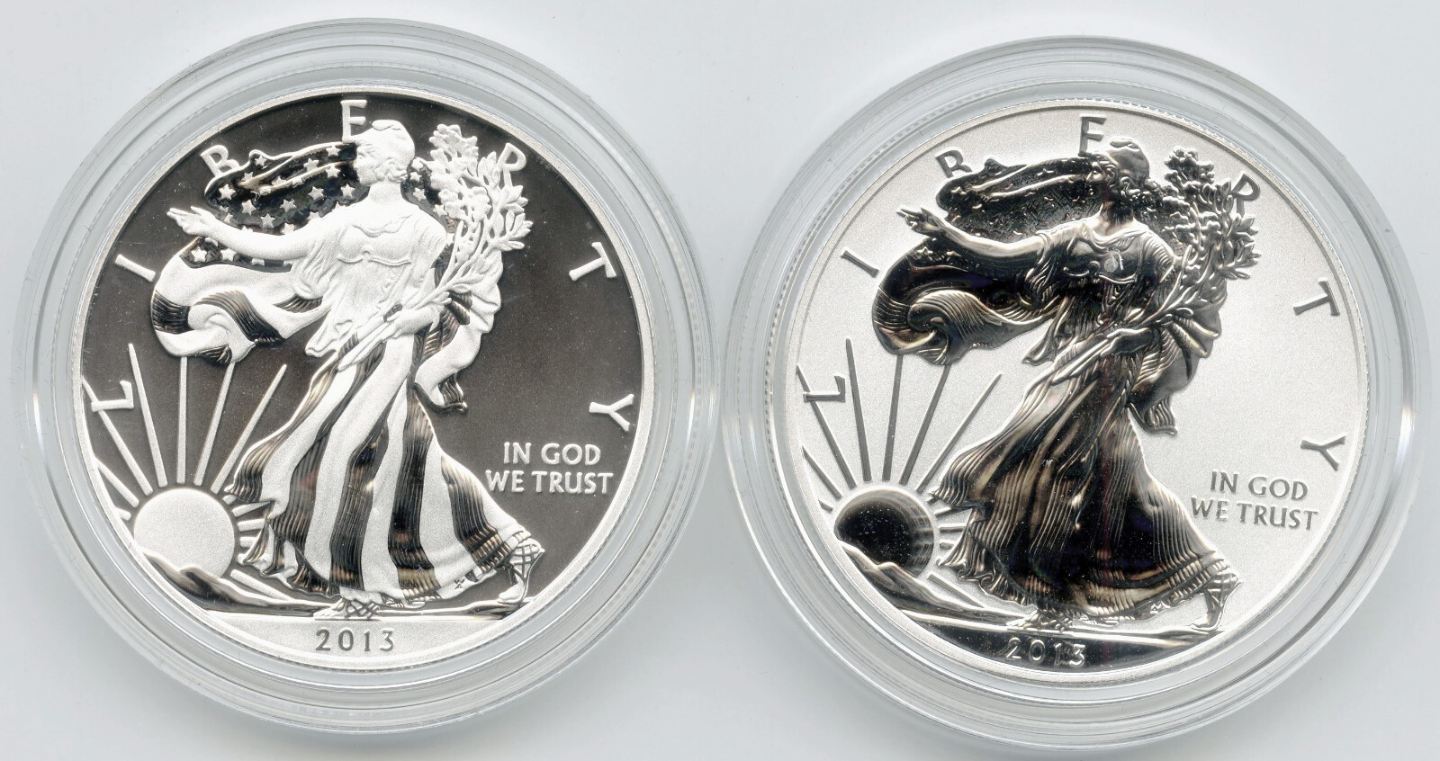 2013 American Eagle 2 Coin 1 Oz Silver Dollar Set US Mint West Point 2013-american-eagle-2-coin-1-oz-silver-dollar-set-us-mint-west-point