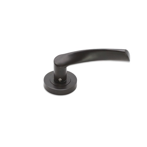 Door Handles 5 Pairs of Twisted Lever on Round Rose Internal Set Gun Metal Grey - Picture 6 of 12