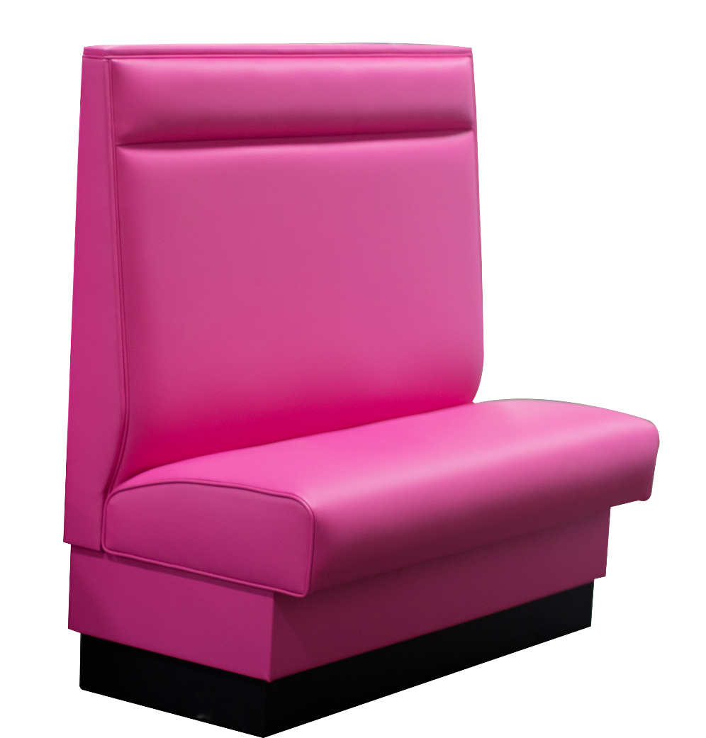 Restaurant single double booth. Made in USA. Naughyde best grade vinyl