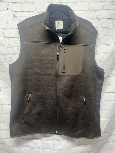 Ascend Xploration Cabela's Fleece Vest Zippered Pockets Men's Brown XL NWT - Picture 3 of 6